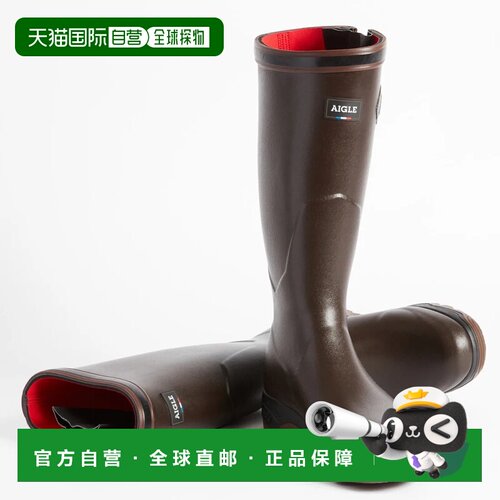 日本直邮AIGLE 跑酷2 棕色橡胶靴