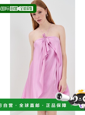 香港直邮Acne Studios 艾克妮 女士 缎面连衣裙 pink粉色 舒适时