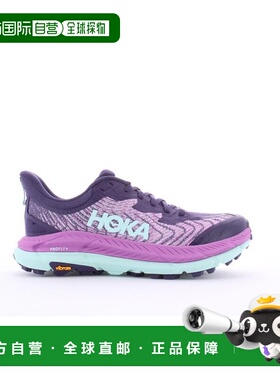自营欧洲直邮HOKA MAFATE SPEED 4 女士紫色/黑色聚酯户外鞋新款