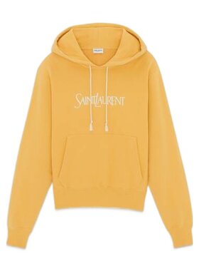 Saint Laurent 徽标抽绳连帽衫 779611Y36SW