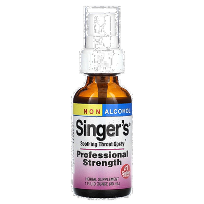 香港直邮Herbs Etc.,Singer's，喉咙舒缓喷雾，非酒精，1 液正品