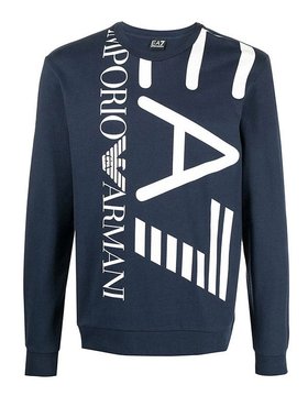 ARMANI 阿玛尼 男士 字母图案印花套头长袖卫衣套头衫 3KPM30J8LZ
