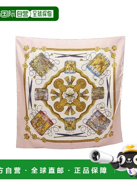 1h可退 日本直邮中古Hermes爱马仕女B级9新scarf围巾丝绸围巾/丝