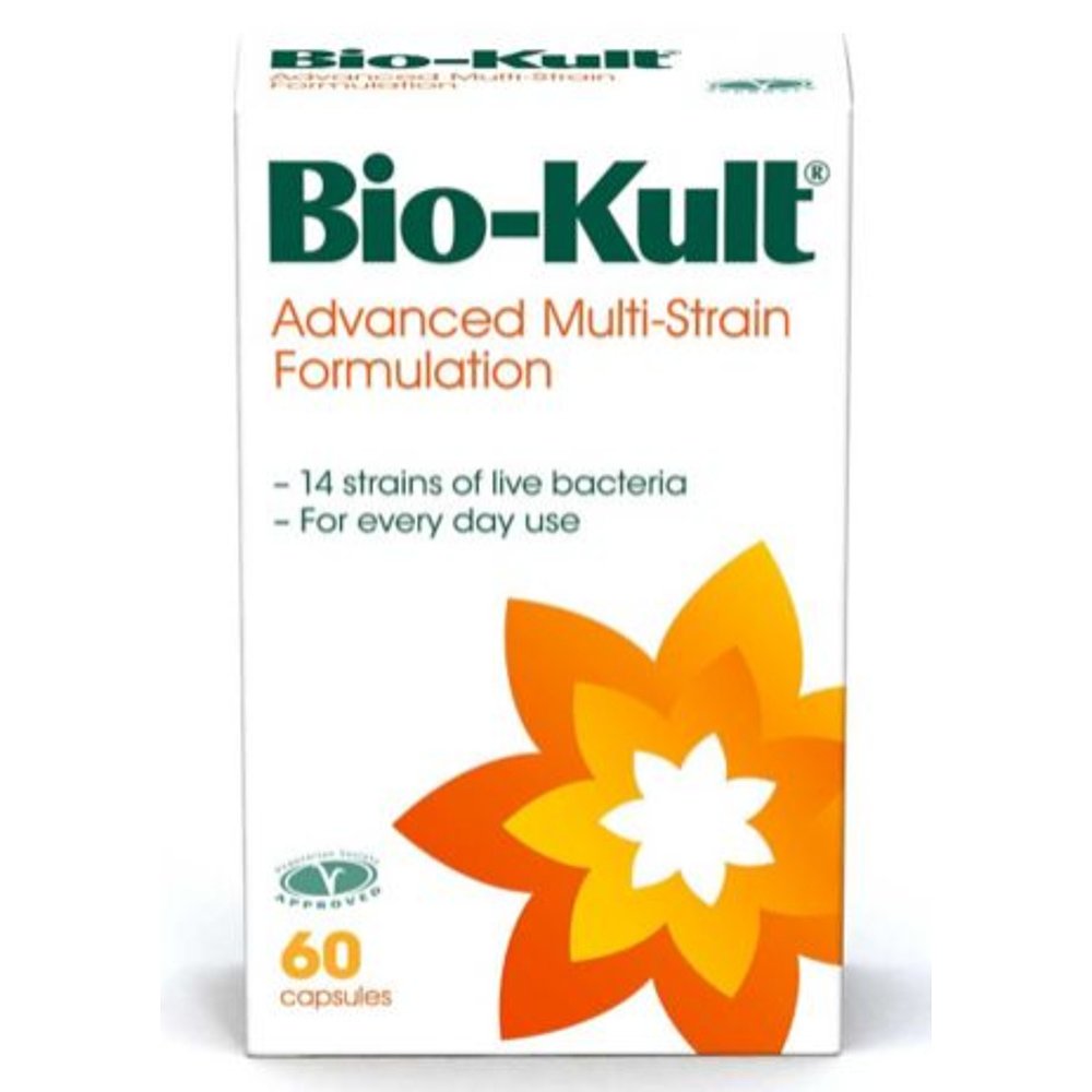 欧洲直邮英国药房biokult/BK小花菌每日肠道活性益生菌润肠畅通60