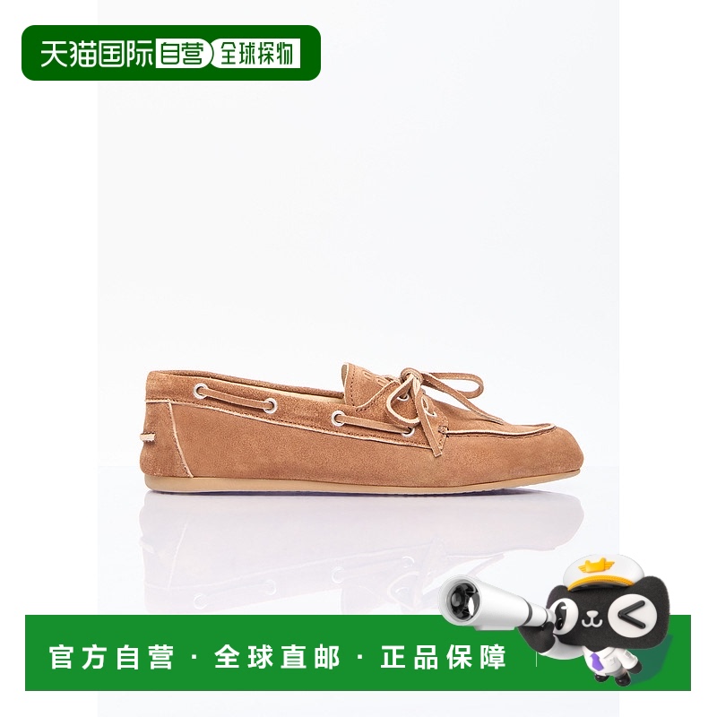 1h可退 香港直邮潮奢 Miu Miu 缪缪 女士 褪色绒面革乐福鞋 5D123