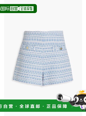 1h可退 香港直邮潮奢 Sandro 女士 棉混纺花呢短裤 SFPSH00223BLE