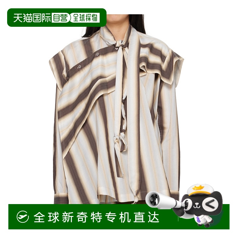 1h可退 香港直邮LEMAIRE 女士衬衫 TO1219LF1259BROWNAPRICOT SS2