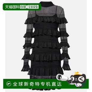 香港直邮ZIMMERMANN 001327 女士 褶皱高绉边领针织迷你连衣裙