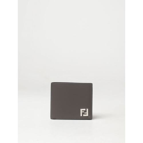 FENDI 男士钱包 7M0356AFF2F1Q1C AW2024 棕色 FF方形双折钱包
