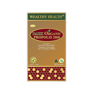 澳大利亚直邮Wealthy Health富康天然有机黑蜂胶2000mg365粒