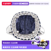 ross simons 自营 罗斯 西蒙斯蓝宝石和 925 纯银白色托帕石戒