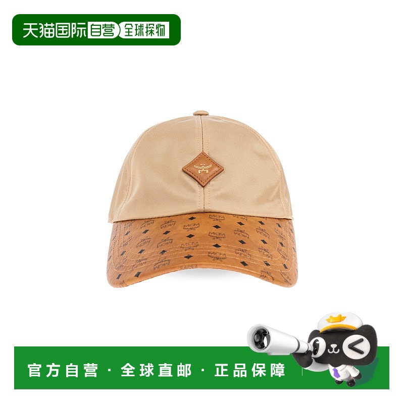 1h可退 香港直邮MCM 男士帽子 MECFAMM010IG AW2025 浅棕色 Baseb