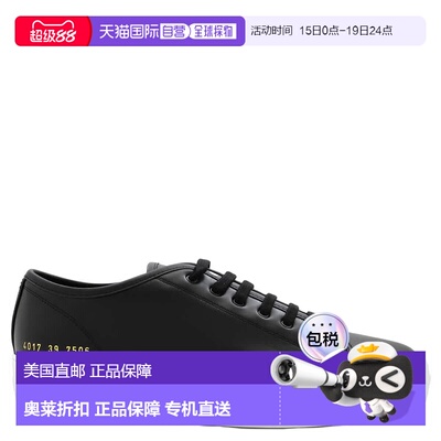 自营 common projects常见项目锦标赛低帮皮革运动鞋-黑色/白色