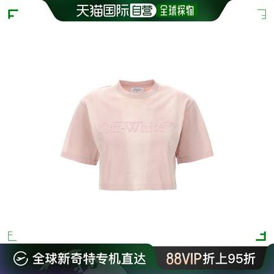 香港直邮潮奢 Off-White 女士 洗熨短款T恤 OWAA081S24JER0023636