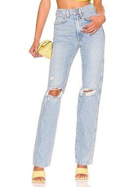 潮奢 GRLFRND 女士 Sara 超高腰修身直筒裤 GF45428501833