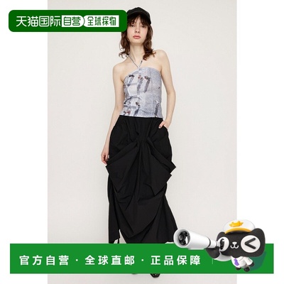 日本直邮SLY FLOWING DRAPE 3D 裙子 [SL3994EW22852] 黑色半身裙