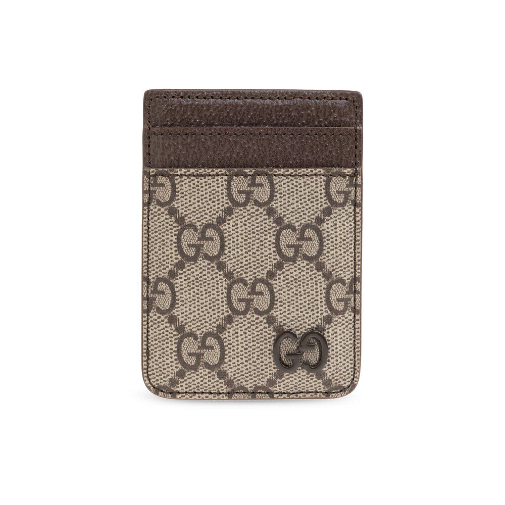 GUCCI 男士钱包 817197FACQC9773 CO 棕色 双色磁扣卡片夹