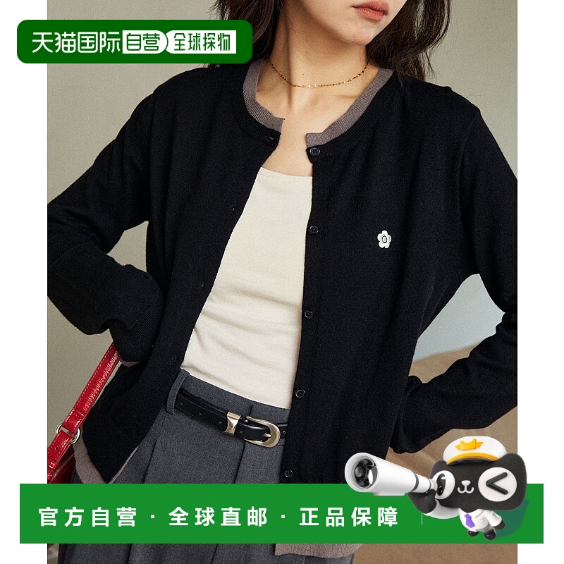 1h可退 日本直邮MARY QUANT × PUBLUX 女装 双色设计 简约针织开