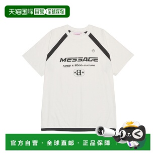 T恤MESSAGE 女士女装 LOGO RAGLAN WHI 韩国直邮Ames TEE Worldwide