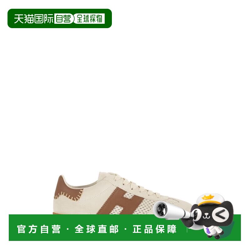 香港直邮Hogan 女士 H 防水台绒面革穿孔侧边训练鞋 HXW6980FY60U