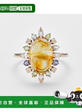 日本直邮日潮 agete 阿卡朵K10 多彩宝石戒指