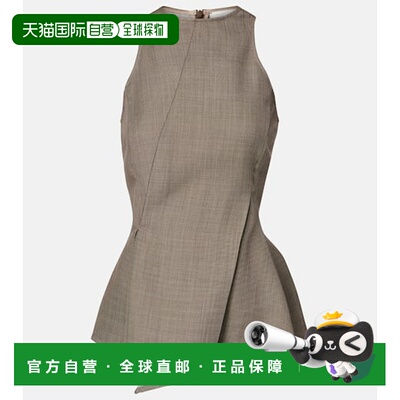 1h可退 香港直邮magda butrym 女士 不对称收腰羊毛上衣