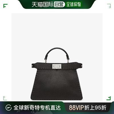 香港直邮潮奢 Fendi 芬迪 女士 Peekaboo ISeeU小号手袋黑色Selle