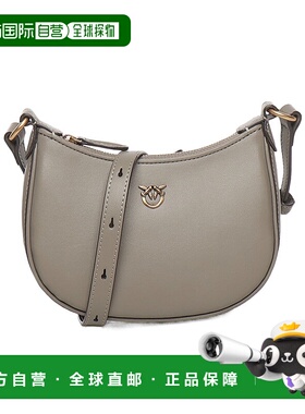 香港直邮PINKO 女士斜挎包 103538A0F1I68Q AW2025 灰色 半月形单