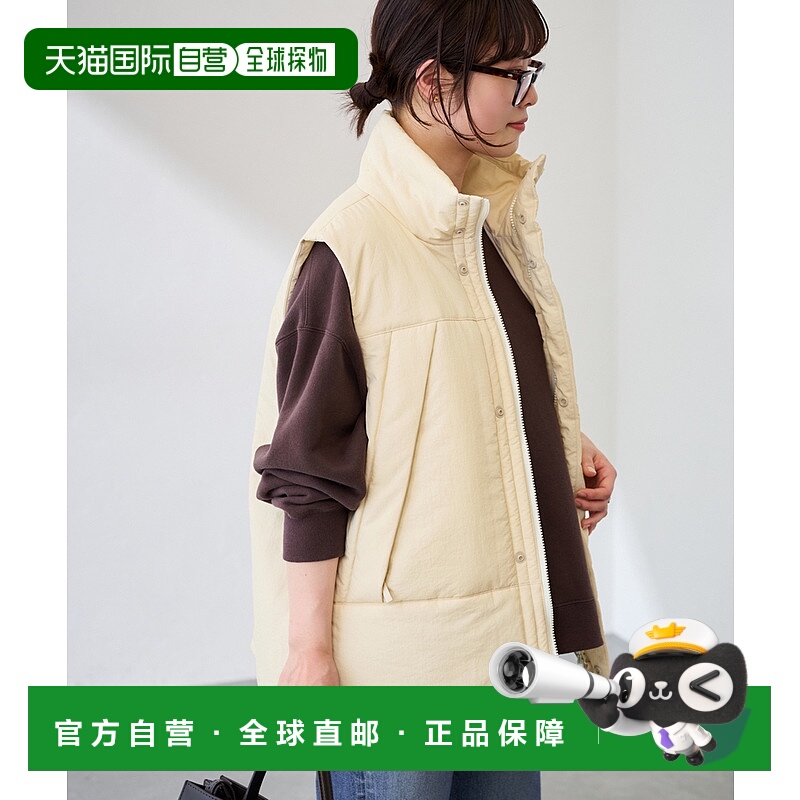 1h可退 日本直邮FRAMeWORK 女装 装饰染色中棉背心 宽松半开双口