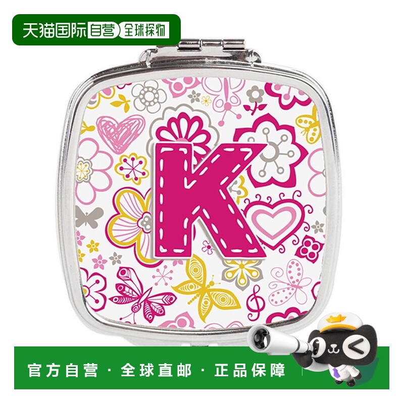 自营 Carolines Treasures CJ2005-KSCM 字母 K 花蝴蝶粉色正品