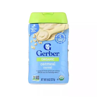 香港直发Gerber嘉宝有机燕麦片谷物原料美味营养健康227g燕麦粉