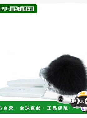 自营JOSHUA SANDERS Calfskin Women's Mules - silver 美国奥莱