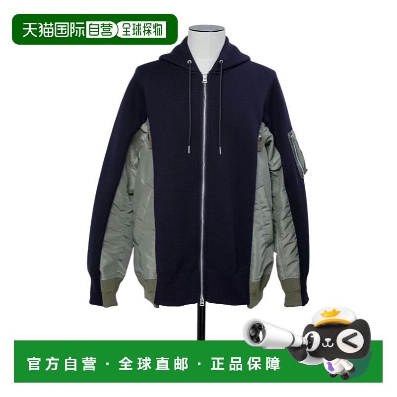 香港直邮Sacai 长袖连帽拼接卫衣 SCM324