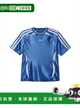 1h可退 香港直邮Adidas 男童 T恤童装 JC9125KBLUE blue蓝色 舒适