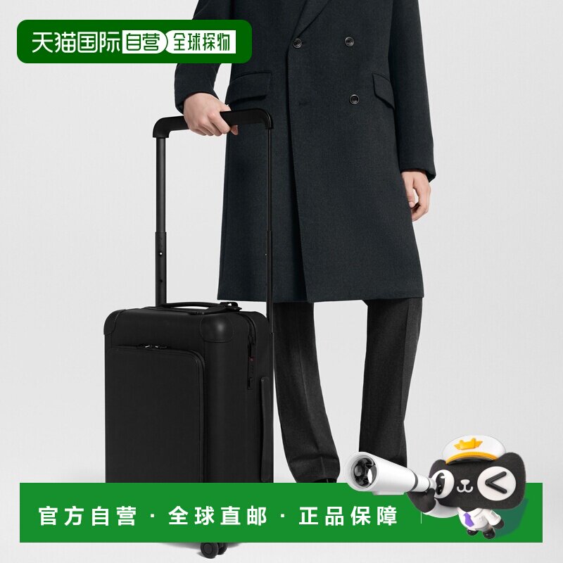 自营1h可退 欧洲直邮LV路易威登 Horizon系列男士黑色小牛皮logo