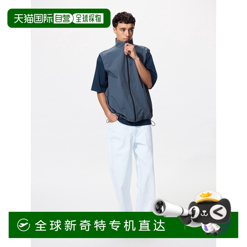 日潮跑腿UNIQLO优衣库 宽松直筒牛仔长裤 60 LIGHT BLUE MEN 27 4