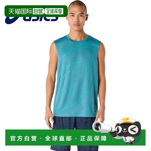 日本直邮ASICS 2031E997 男士无袖训练T恤 吸汗速干 聚酯纤维
