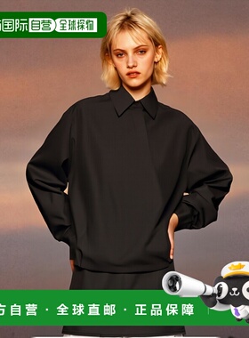 香港直邮VALENTINO 女士衬衫 5B0AB6T58Y10NO AW2024 黑色 长袖羊