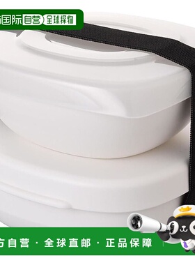 【日本直邮】ARNEST 日本制 双层便当盒 冷冻饭保冷 白色 A-78189