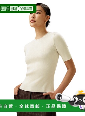 自营lilysilkEssential Silk Knit Top for Women - white 美国奥