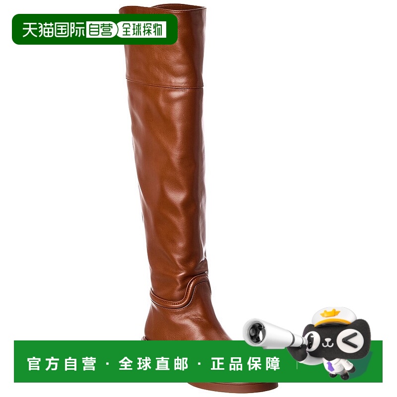 自营Stuart Weitzman Celia Leather Over-The-Knee Riding Boot