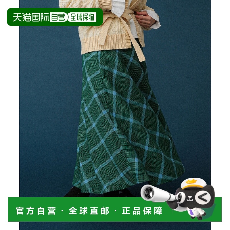 日本直邮BEAMS Check Long A-Line半身裙伞裙