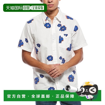 自营WEATHERPROOF VINTAGE Seersucker Print Shirt - white 美国