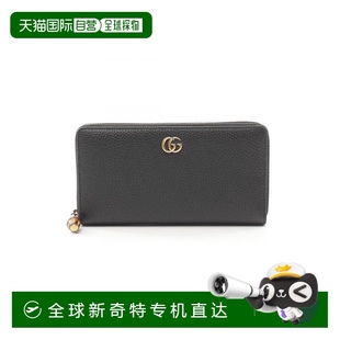 around 日本直邮中古Gucci古驰女S级99新zip wallet拉链钱包牛皮