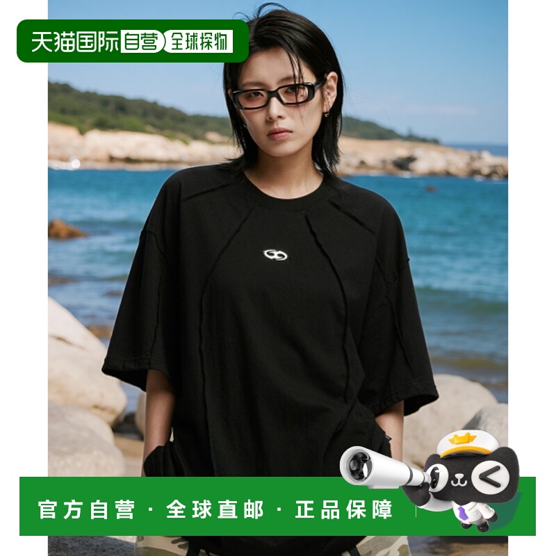 韩国直邮GOTTER GALLERY 公用T恤 24SSTP07BK SYMBOL EDGE-CUT T-