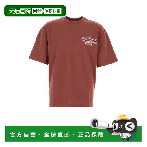 1h可退 香港直邮AMIRI 男士T恤 AM426JR003BRICK AW2026 棕色 圆T