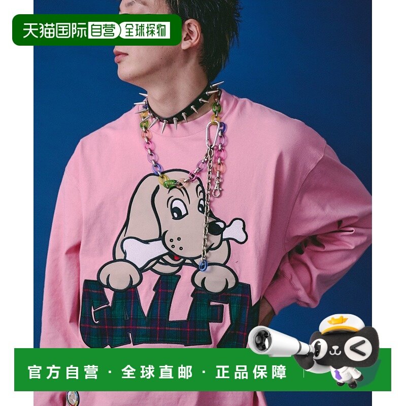 1h可退 日本直邮GALFY男女同款宽松复古风拼贴设计长袖T恤 161058,男装,T恤,淘宝优惠券,粉丝福利购,淘宝优惠卷