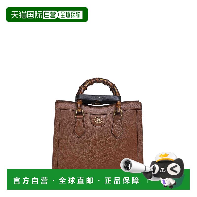 香港直邮GUCCI 女士斜挎包 702721U3ZDT2549 SS2025 棕色 双手柄