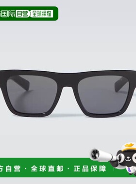 1h可退 香港直邮潮奢 Prada 普拉达 男士 方框太阳眼镜 black黑色