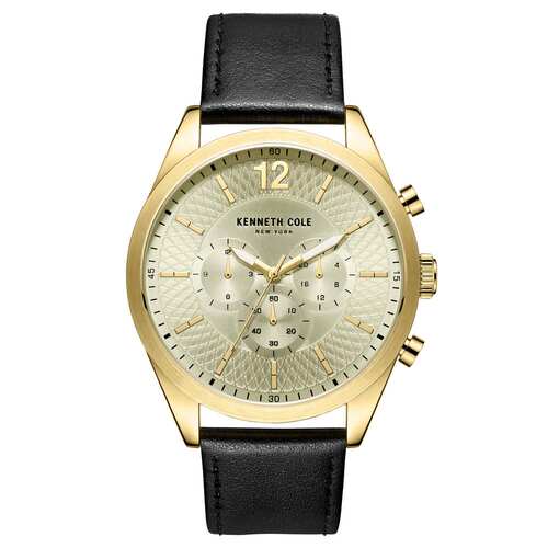 自营Kenneth Cole Men's Classic mm Quartz Watch - gold 美国奥